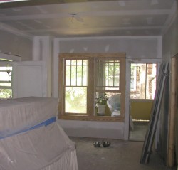 dining room drywall