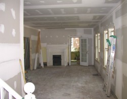 Living room drywall